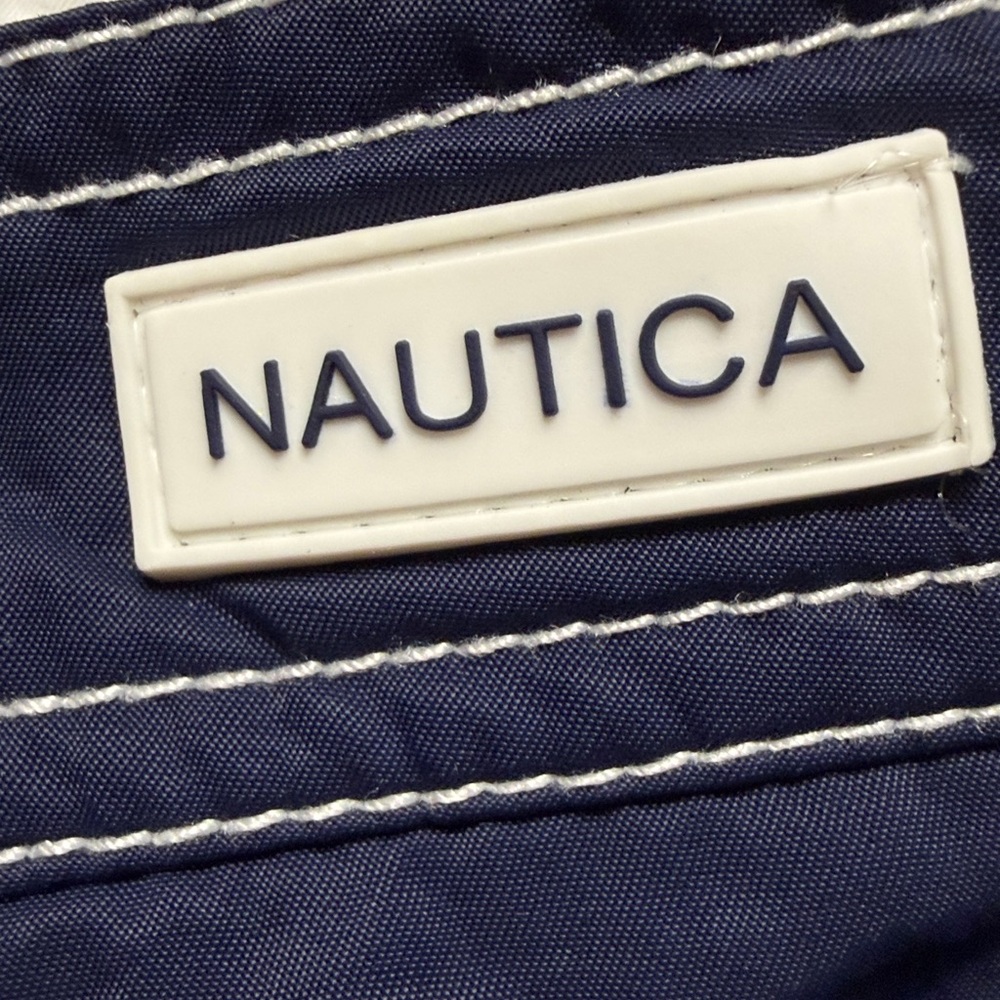 Nautica Women’s Size Med Navy Blue Shorts White Piping Pockets EUC 16” Waist - Picture 5 of 6
